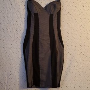 Black Kardashian Kollection strapless dress